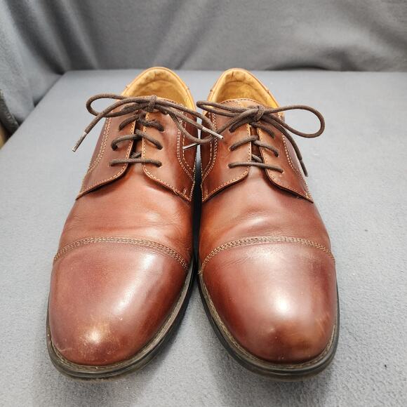 Florsheim Brown Leather Cap Toe Oxford Shoes Mens 9.5D Comfortech Ortholite main image 4
